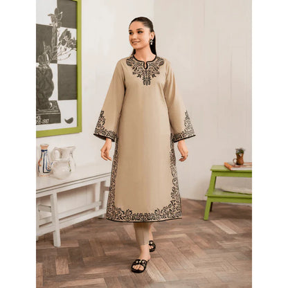 COCO BY ZARA SHAHJAHAN LINEN UNSTICH EMB 2PC