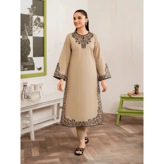 COCO BY ZARA SHAHJAHAN LINEN UNSTICH EMB 2PC
