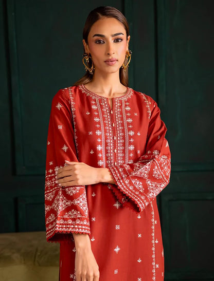 BATIK DHANAK PREMIUM UNSTITCHED EMB 2PC